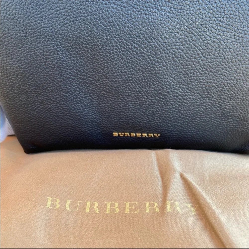 Burberry Aabbeydale check plaid leather unisex backpack